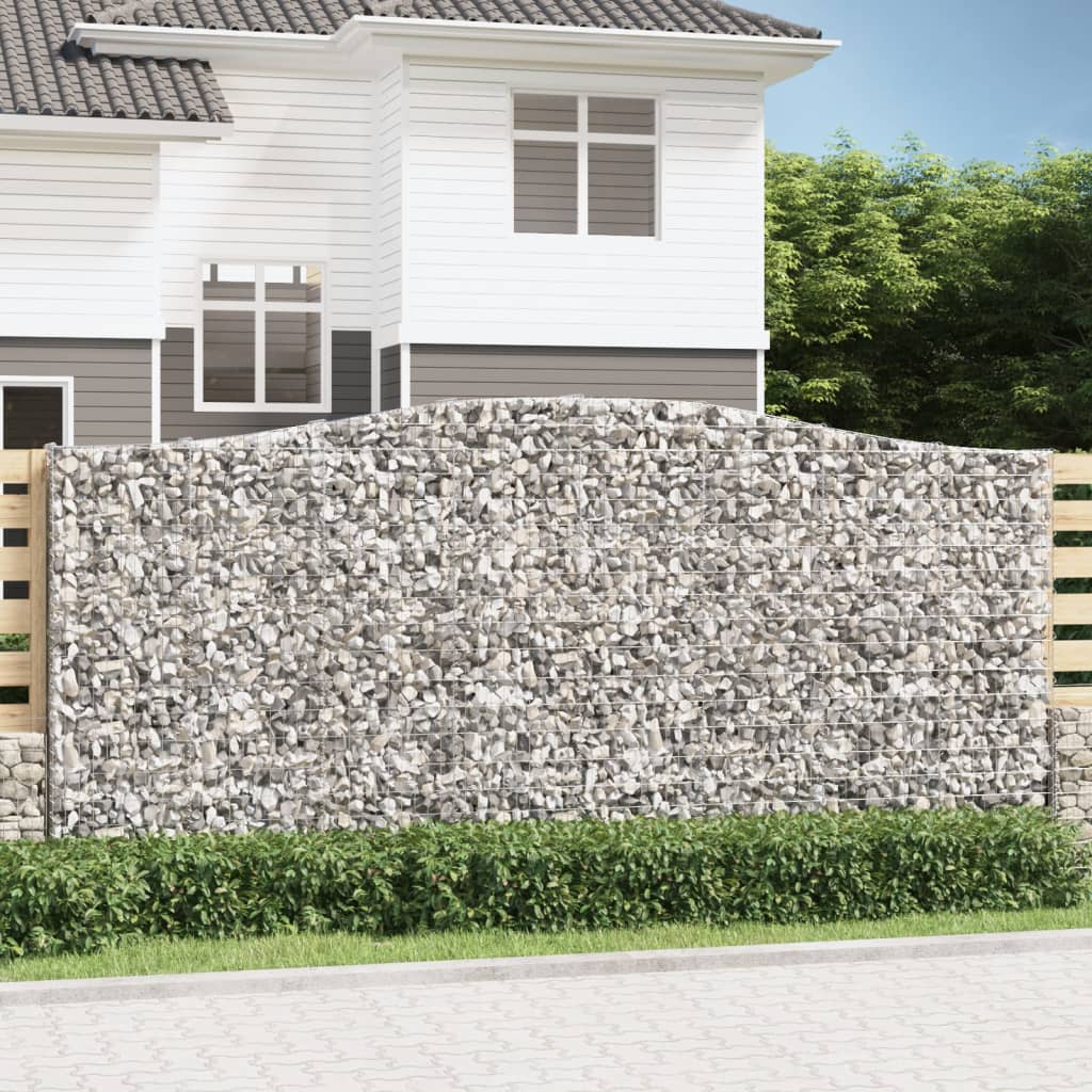 JUNG Vida Gabione mit Hochbogen 400x30x180/200 cm Verzinktes Eisen