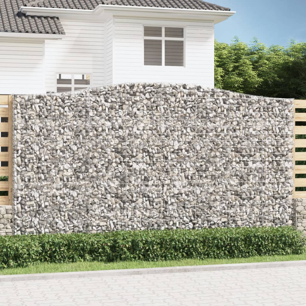 JUNG Vida Gabione mit Hochbogen 400x50x220/240 cm Verzinktes Eisen