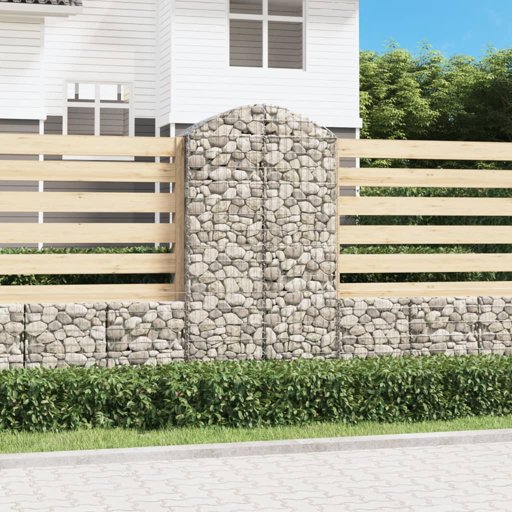 JUNG Vida Gabione mit Hochbogen 100x50x180/200 cm Verzinktes Eisen