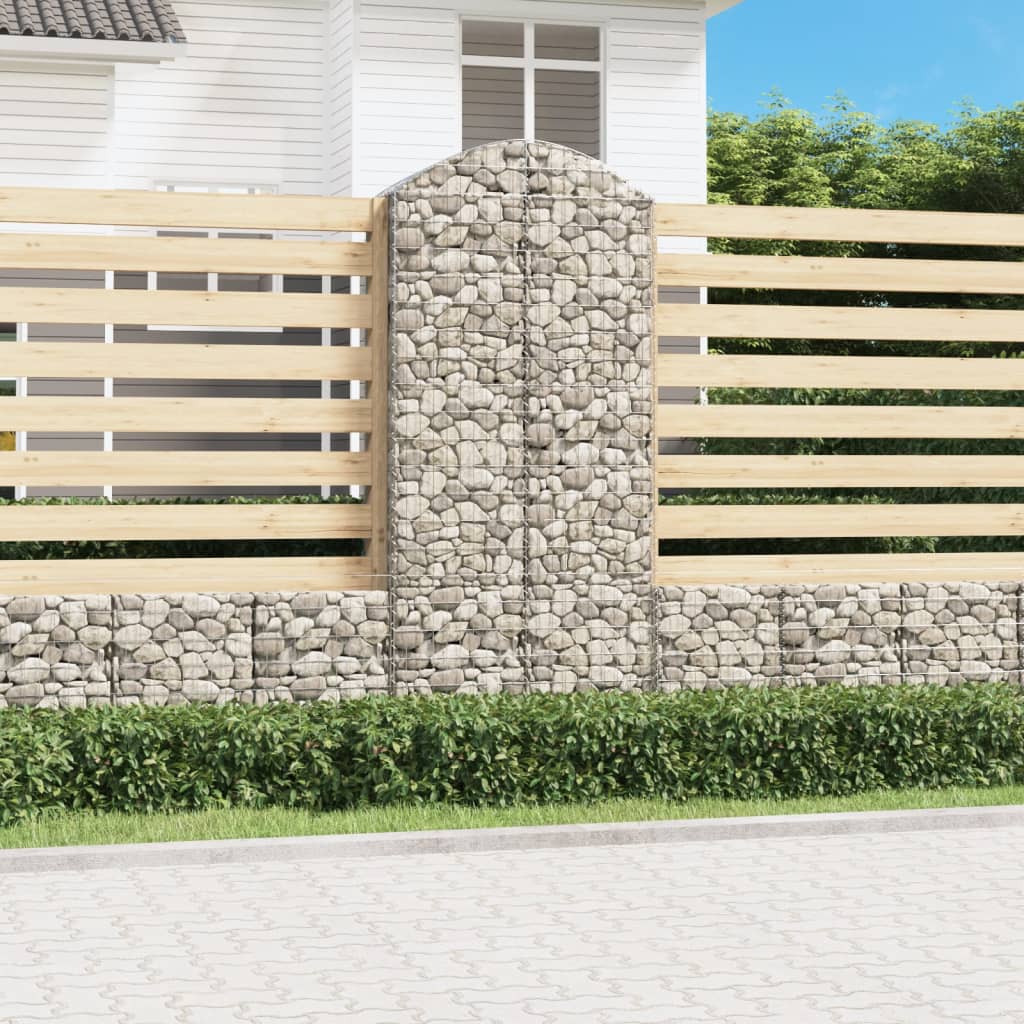 JUNG Vida Gabione mit Hochbogen 100x50x220/240 cm Verzinktes Eisen