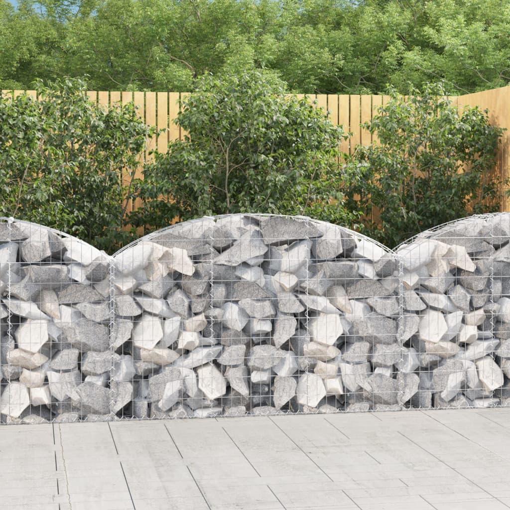 JUNG Vida Gabione mit Hochbogen 150x30x80/100 cm Verzinktes Eisen