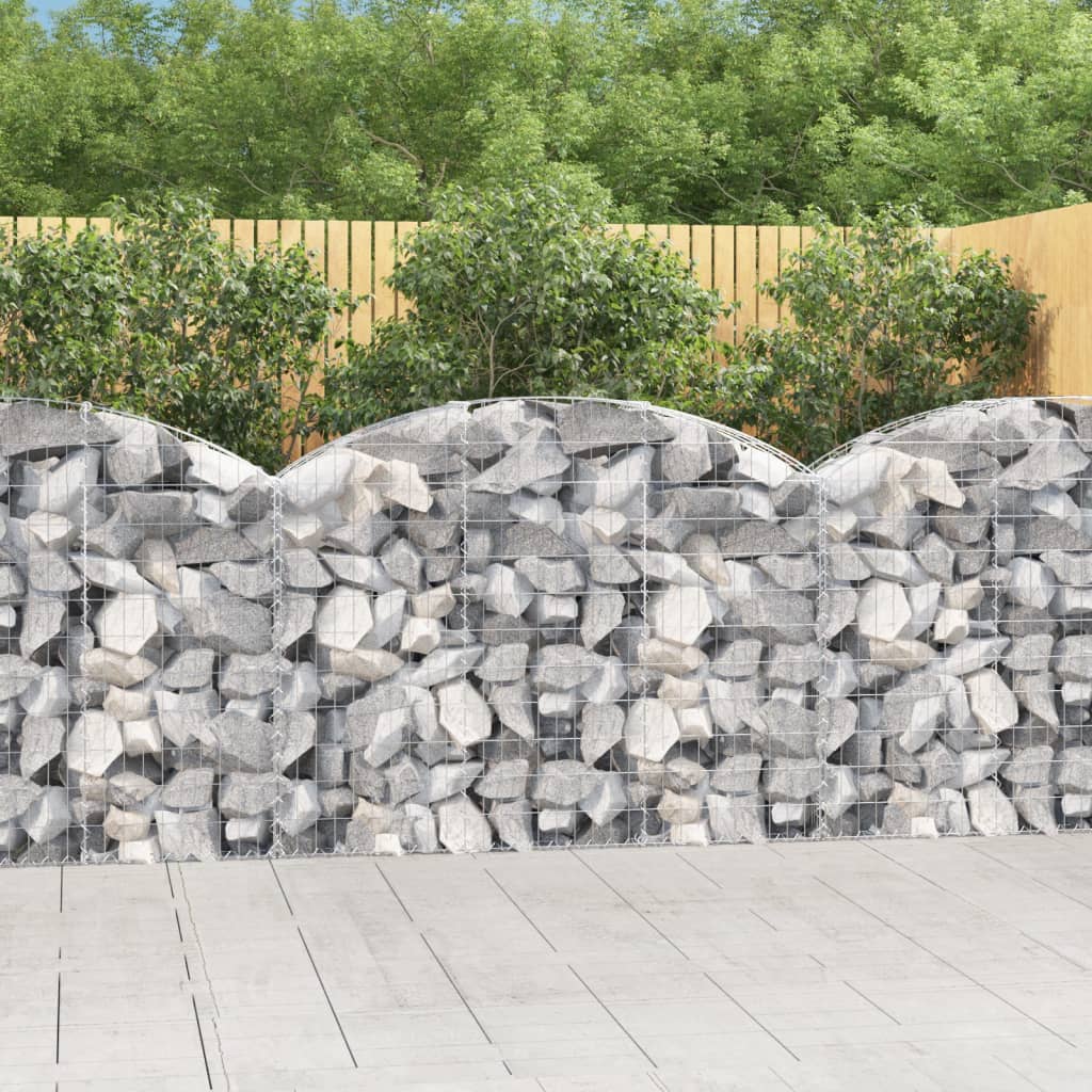 JUNG Vida Gabione mit Hochbogen 150x30x100/120 cm Verzinktes Eisen