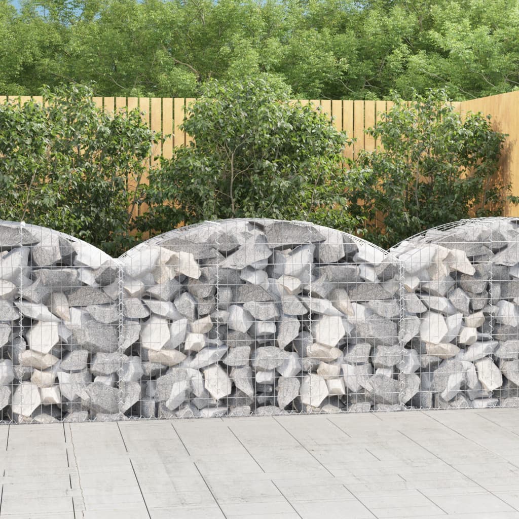 JUNG Vida Gabione mit Hochbogen 150x50x80/100 cm Verzinktes Eisen
