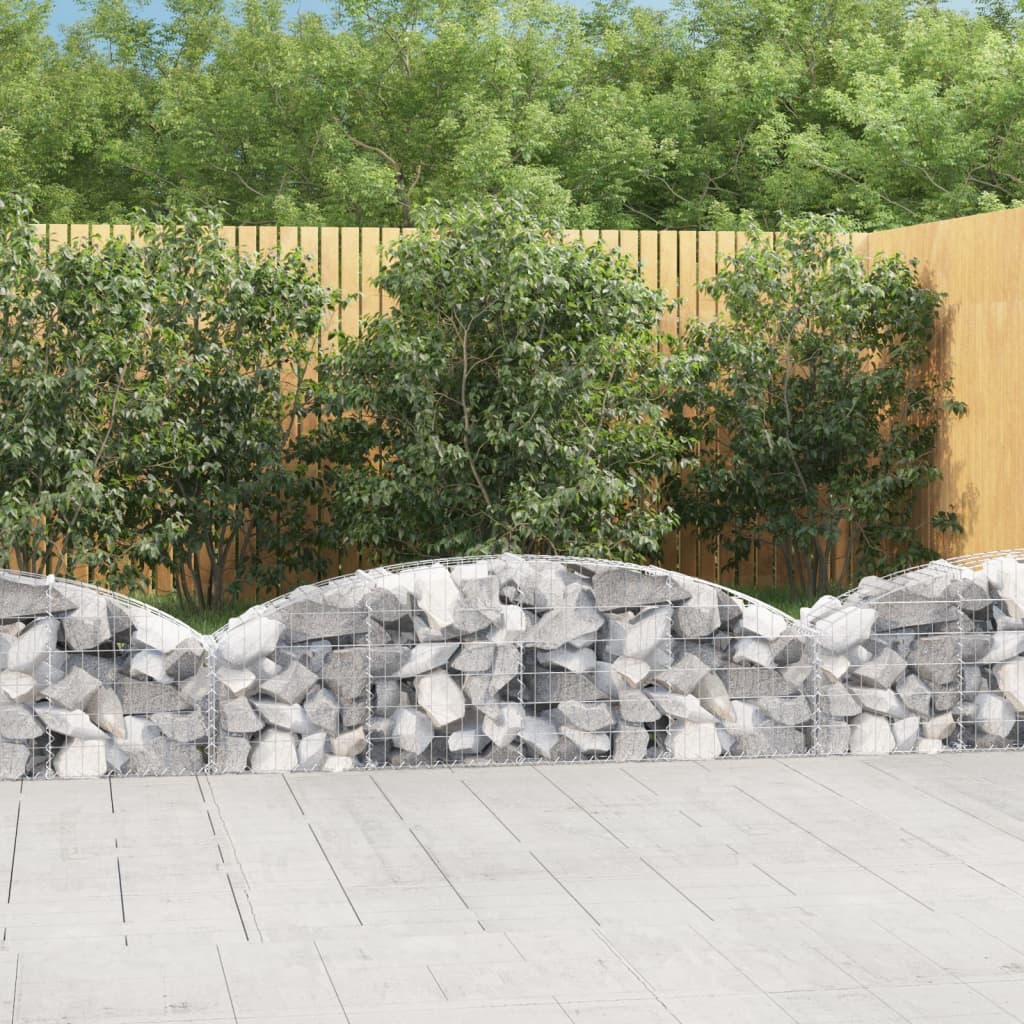 JUNG Vida Gabione mit Hochbogen 200x30x40/60 cm Verzinktes Eisen