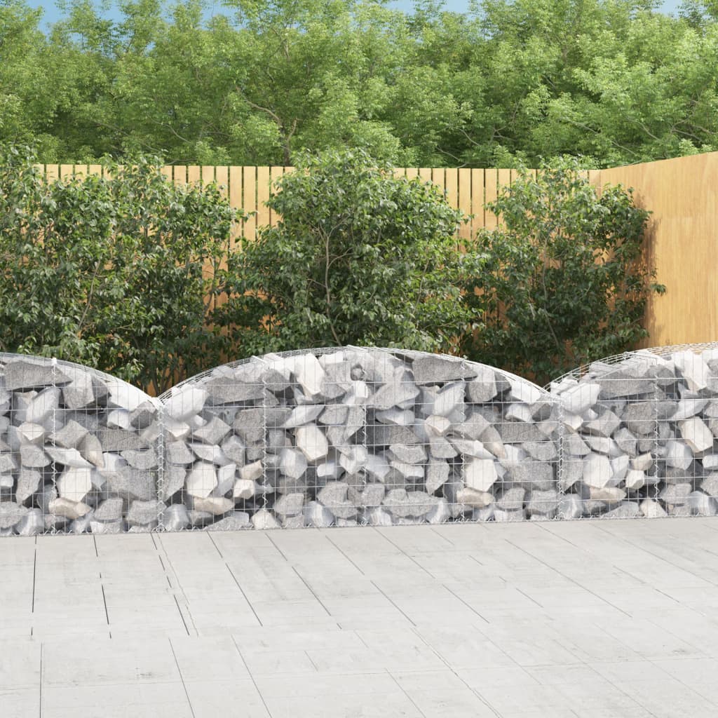 JUNG Vida Gabione mit Hochbogen 200x50x60/80 cm Verzinktes Eisen