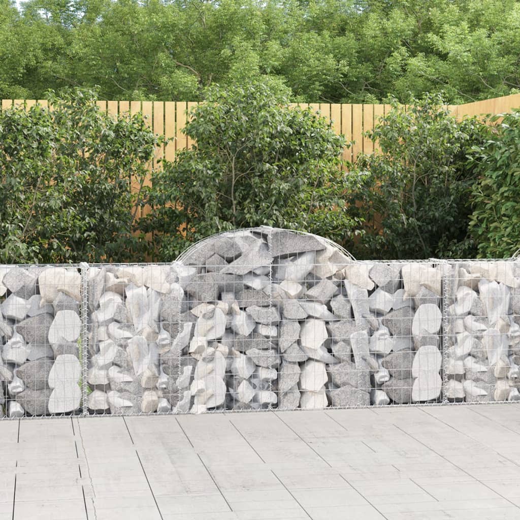 JUNG Vida Gabione mit Hochbogen 200x30x80/100 cm Verzinktes Eisen