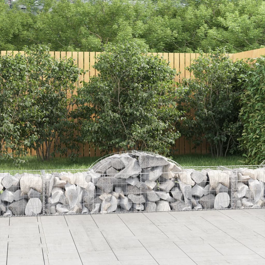 JUNG Vida Gabione mit Hochbogen 200x50x40/60 cm Verzinktes Eisen