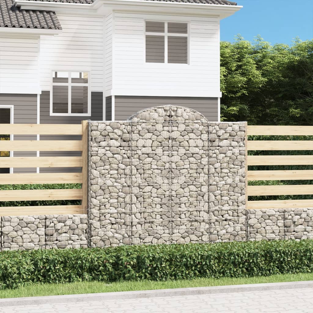 JUNG Vida Gabione mit Hochbogen 200x50x180/200 cm Verzinktes Eisen