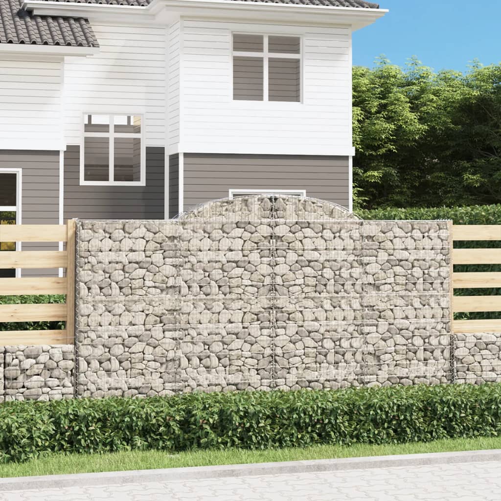 JUNG Vida Gabione mit Hochbogen 300x30x160/180 cm Verzinktes Eisen
