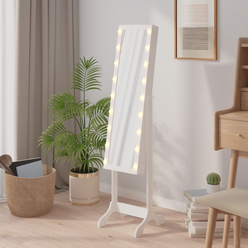 JUNG Vida Standspiegel mit LED Weiß 34x37x146 cm