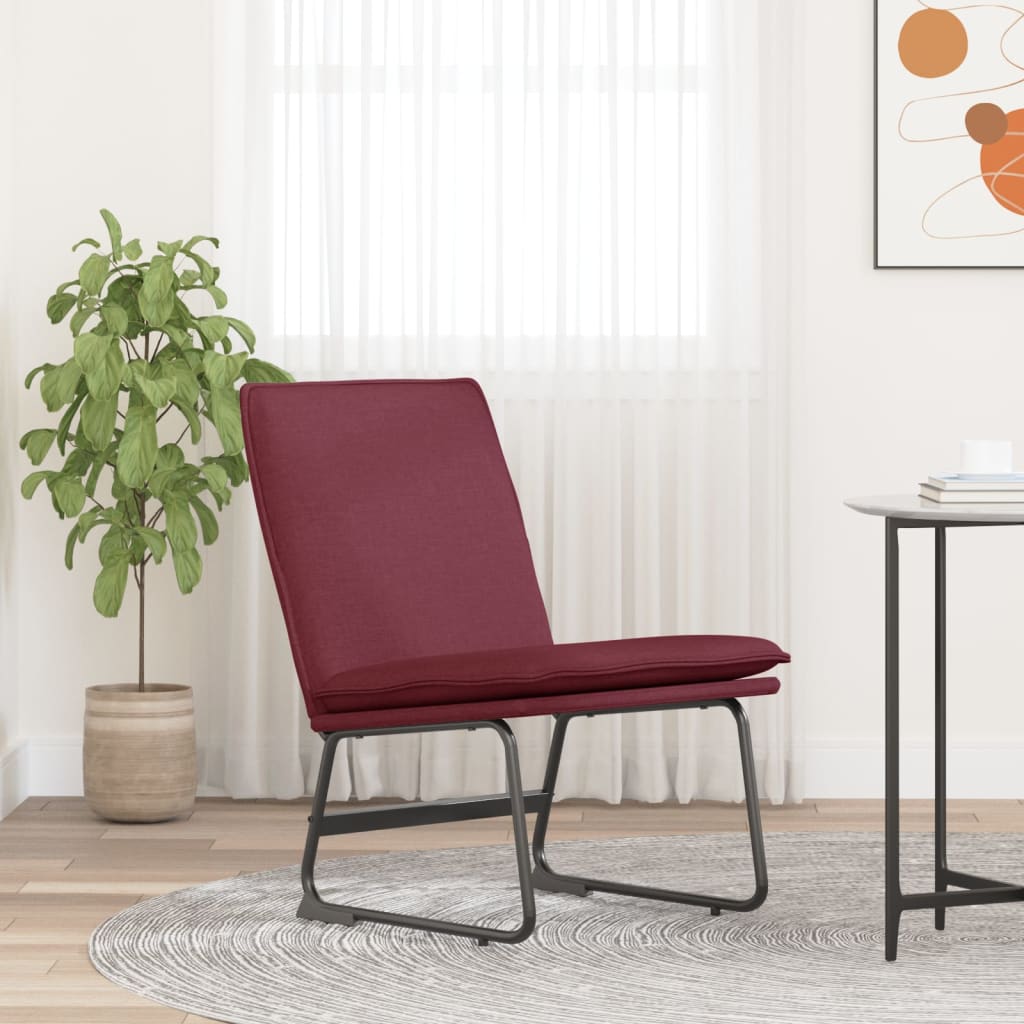 JUNG Vida Loungesessel Weinrot 52x75x76 cm Stoff