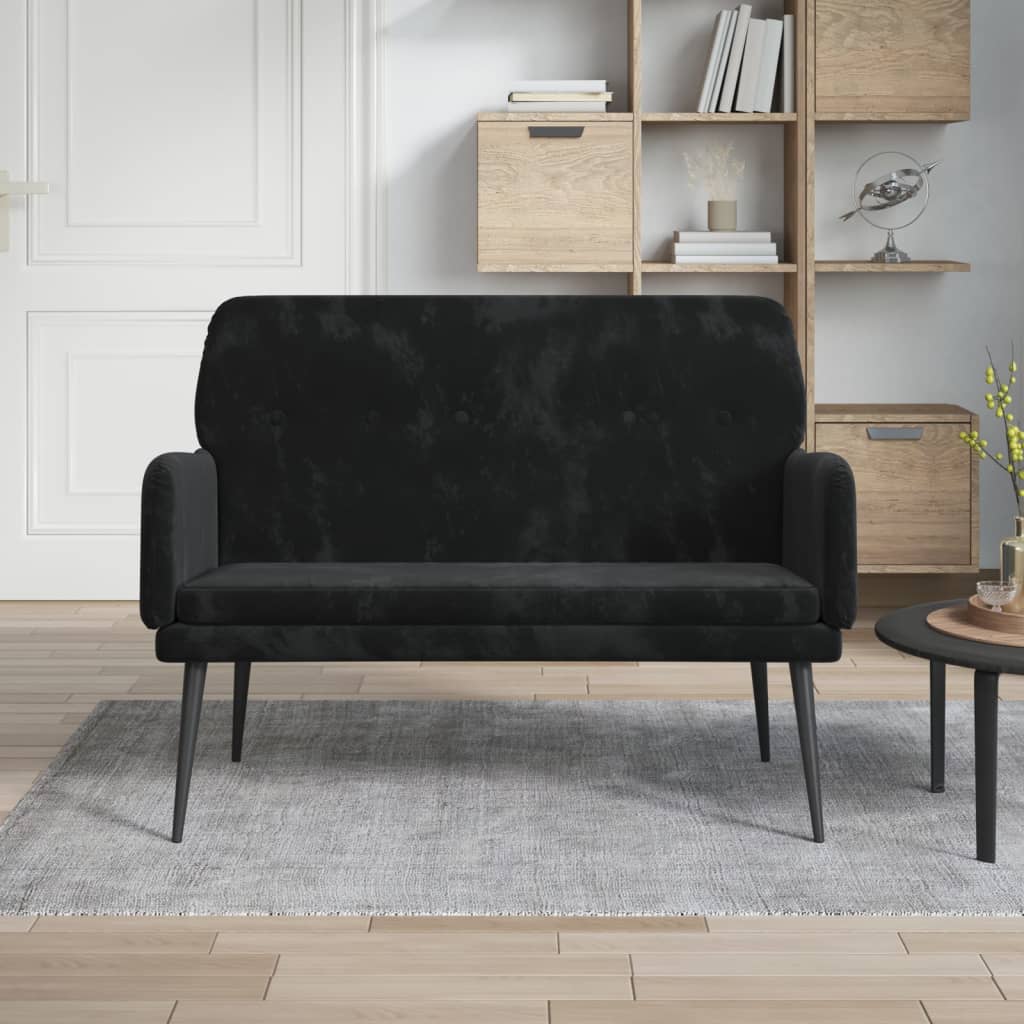JUNG Vida Sitzbank Schwarz 108x79x79 cm Samt