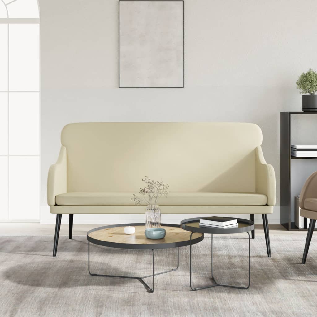 JUNG Vida Sitzbank Creme 110x76x80 cm Kunstleder