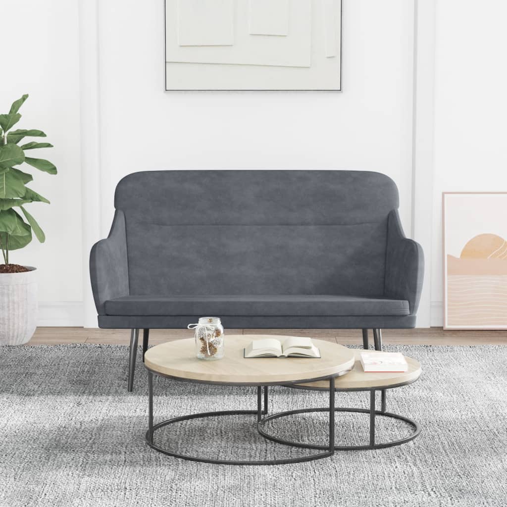 JUNG Vida Sitzbank Dunkelgrau 110x76x80 cm Samt