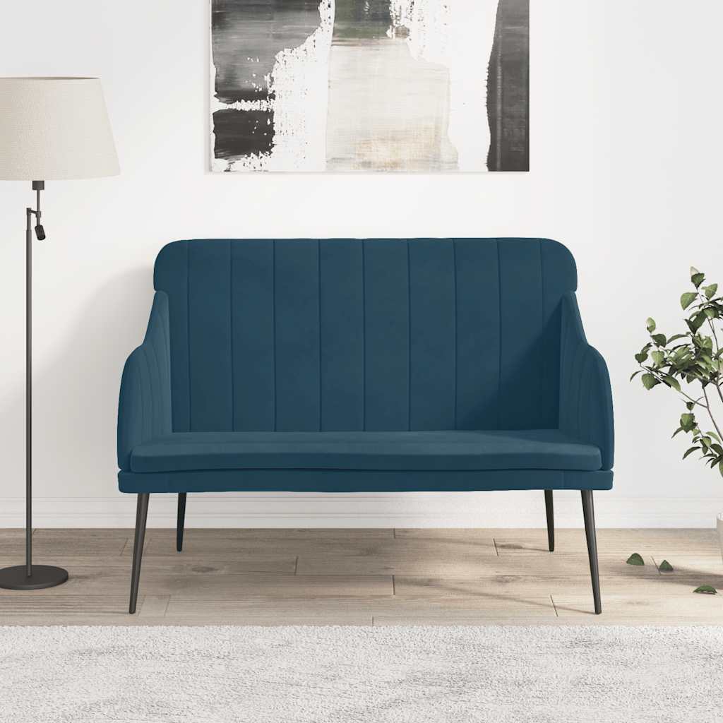 JUNG Vida Sitzbank Blau 110x76x80 cm Samt
