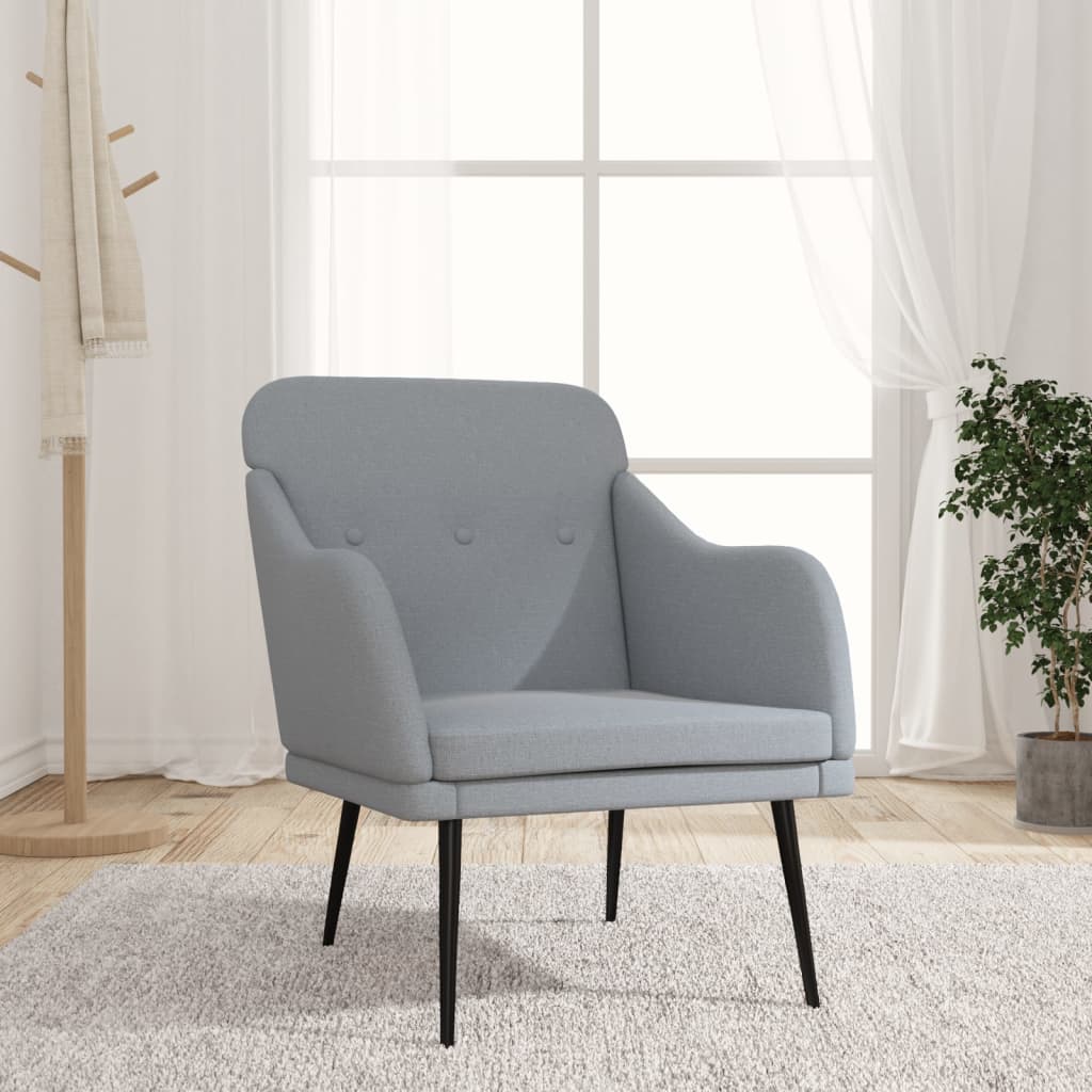 JUNG Vida Sessel Hellgrau 63x76x80 cm Stoff