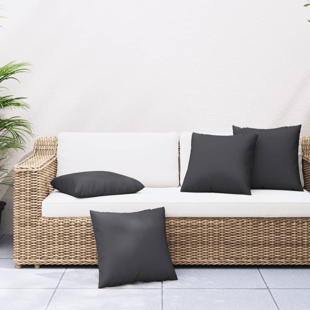 JUNG Vida Sofakissen 4 Stk. Schwarz 40x40 cm Stoff