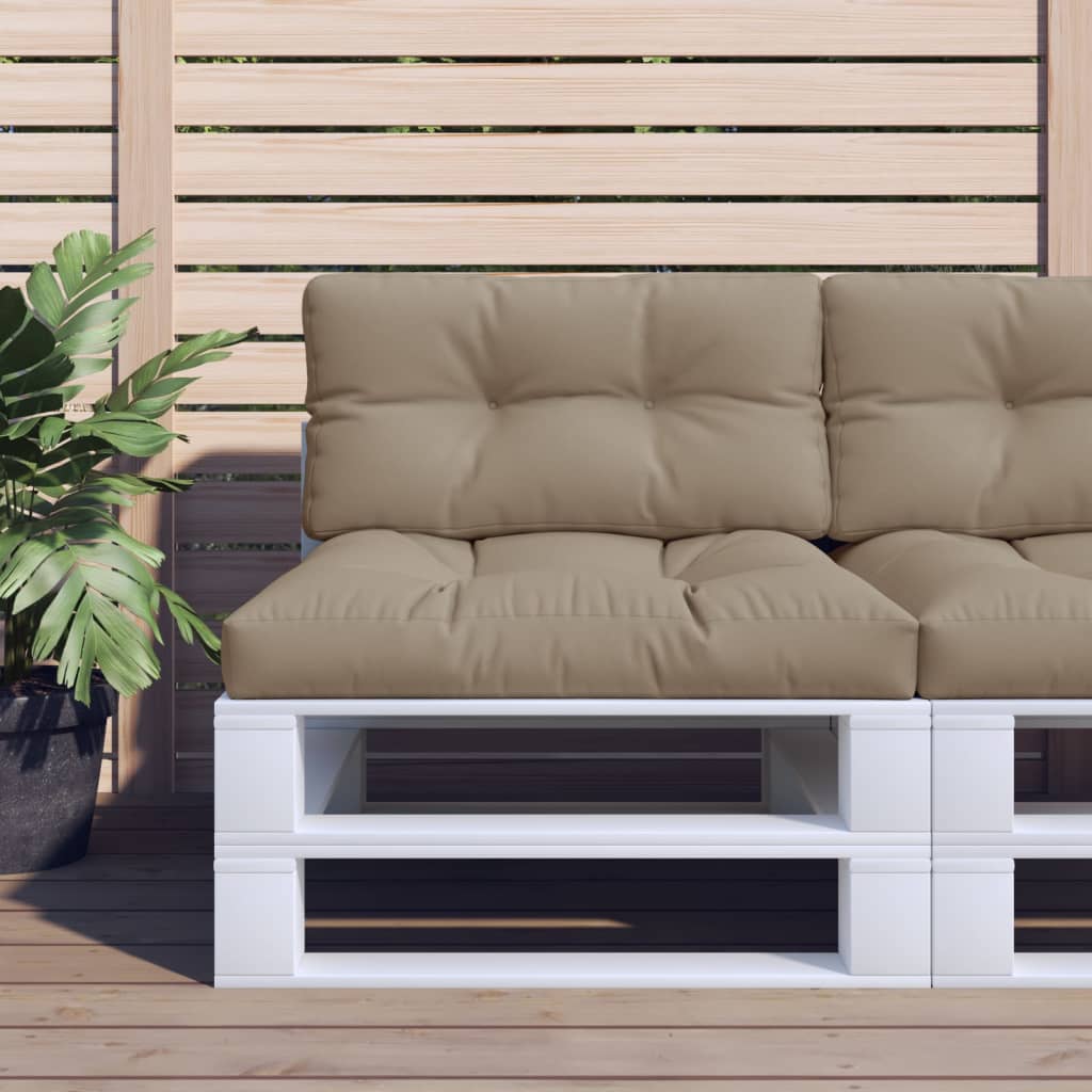 JUNG Vida Palettenkissen Taupe 80x40x12 cm Stoff