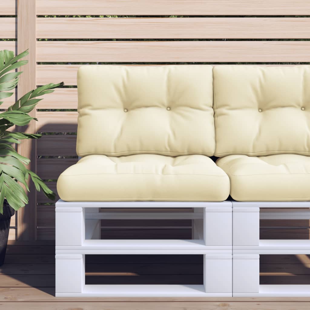 JUNG Vida Palettenkissen 2-tlg. Creme Stoff