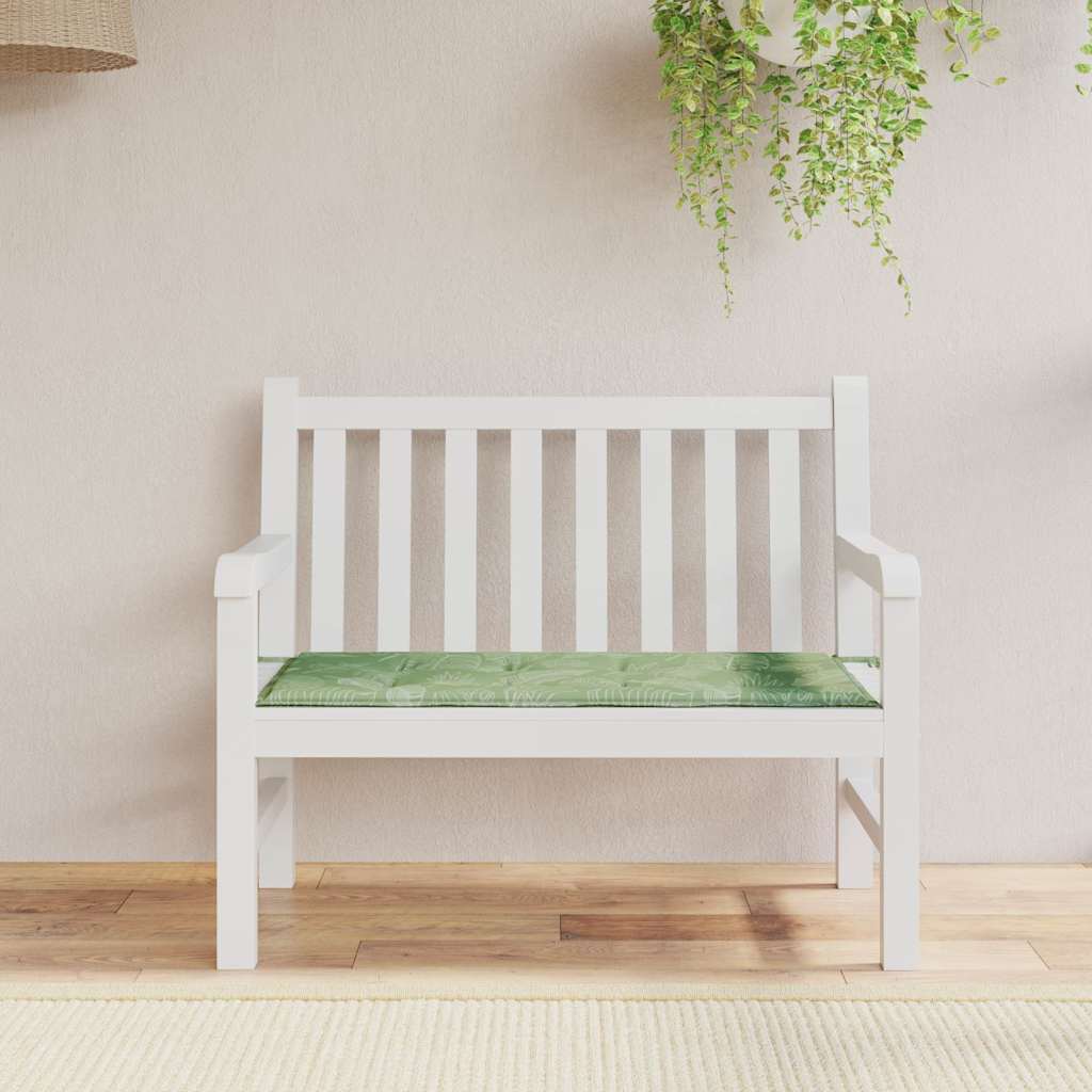 JUNG Vida Gartenbank-Auflage Blattmuster 100x50x4 cm Oxford-Gewebe