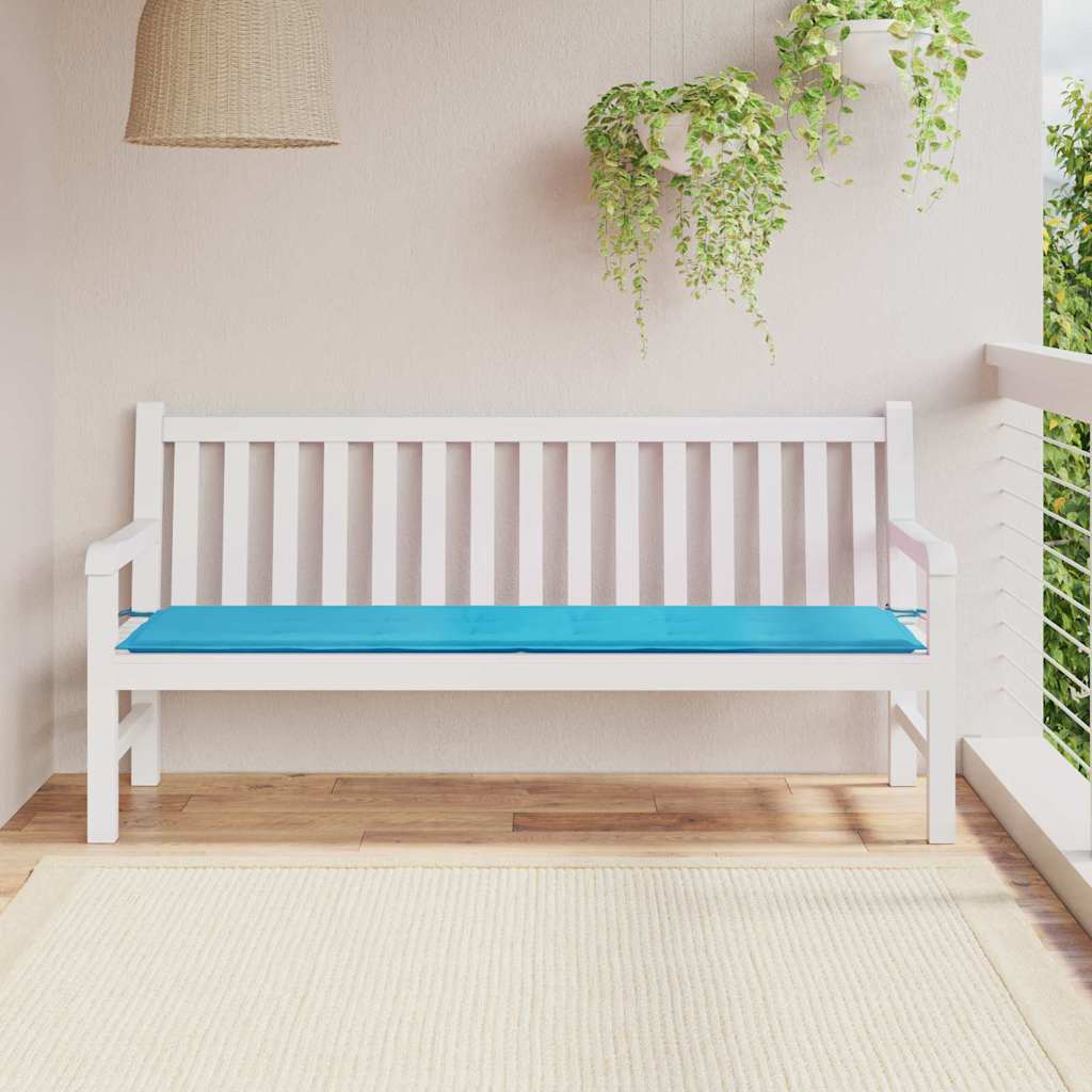 JUNG Vida Bankpolster Uni Türkis 150 x 50 x 3 cm Oxford-Stoff