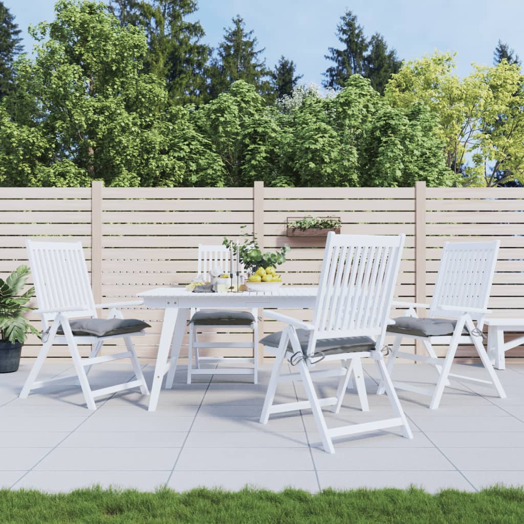 JUNG Vida Stuhlkissen 4 Stk. Grau 40x40x7 cm Oxford-Gewebe