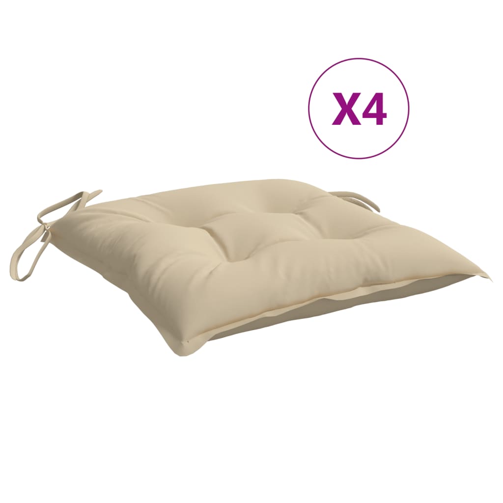JUNG Vida Palettenkissen 4 Stk. Beige 50x50x7 cm Oxford-Gewebe