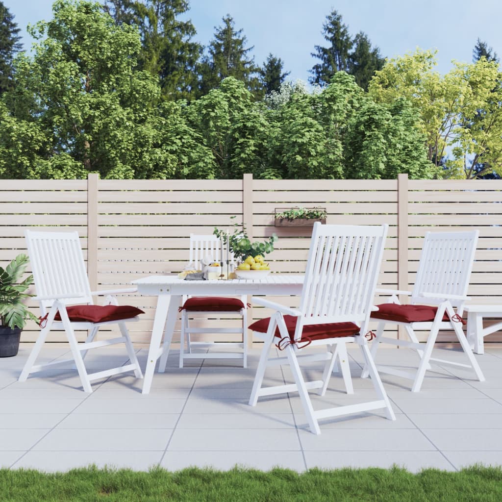 JUNG Vida Palettenkissen 4 Stk. Weinrot 50x50x7 cm Oxford-Gewebe
