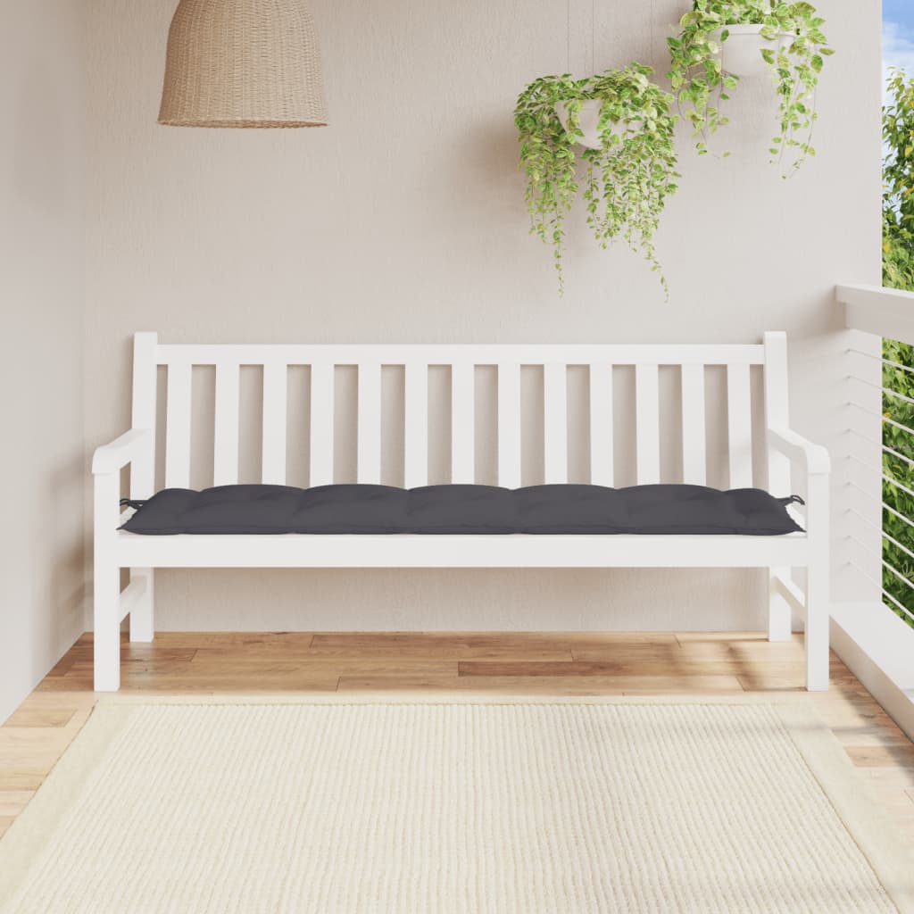 JUNG Vida Gartenbank-Auflage Anthrazit 180x50x7 cm Oxford-Gewebe