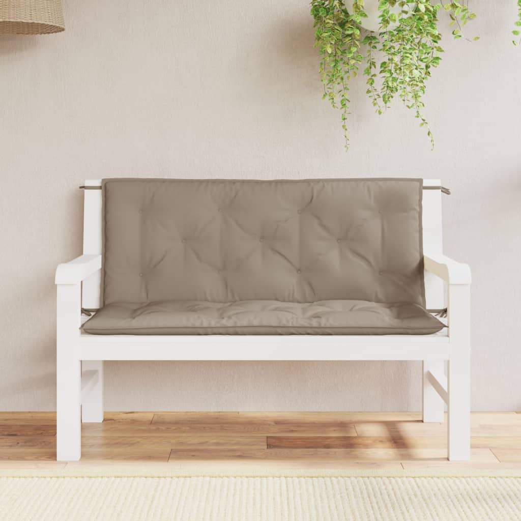 JUNG Vida Gartenbank-Auflagen 2 Stk. Taupe 120x50x7 cm Oxford-Gewebe