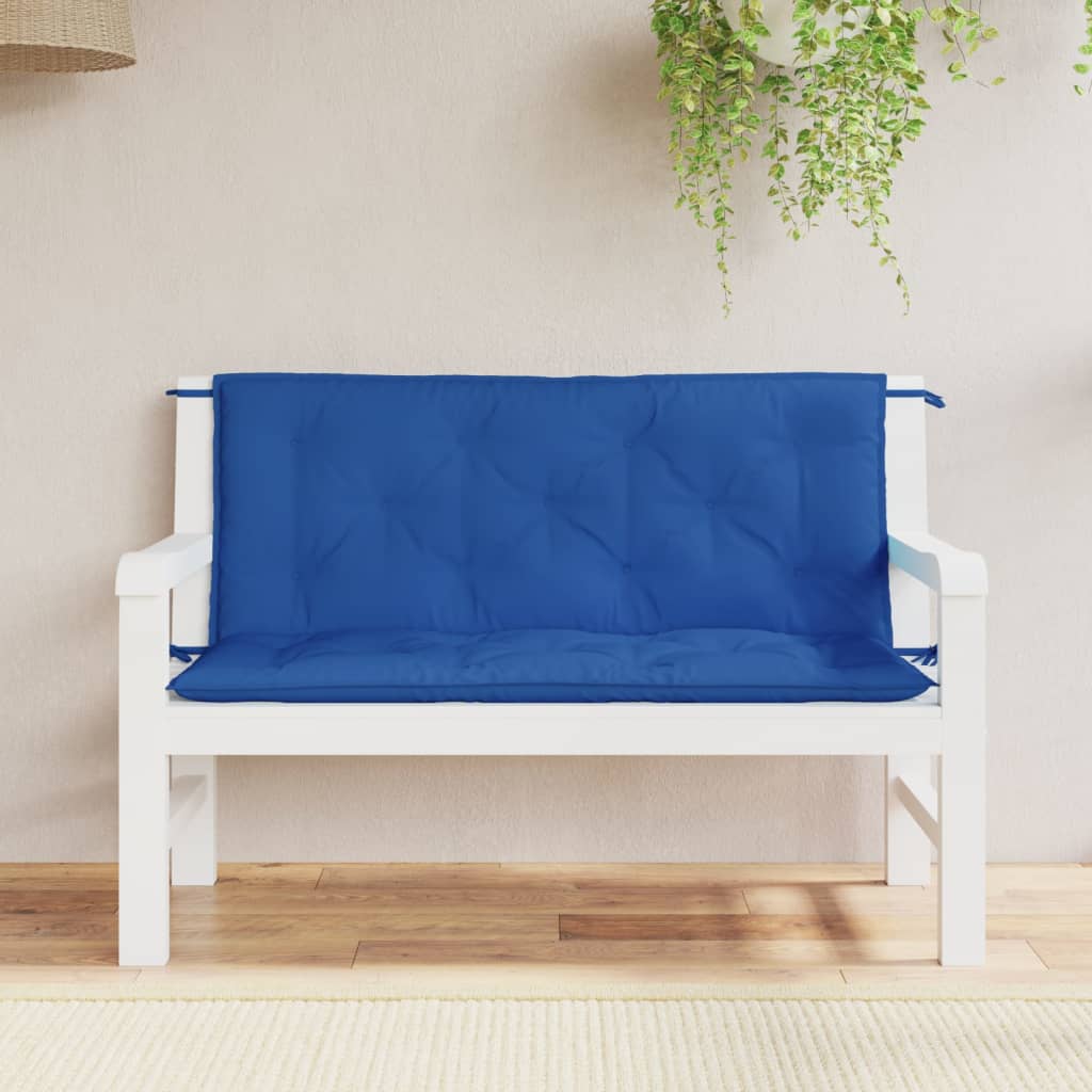 JUNG Vida Gartenbank-Auflagen 2 Stk. Blau 120x50x7 cm Oxford-Gewebe