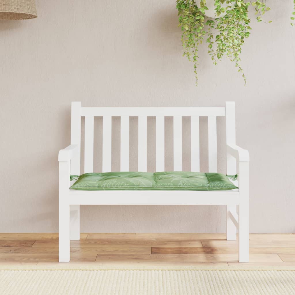JUNG Vida Gartenbank-Auflage Blattmuster 110x50x7 cm Stoff
