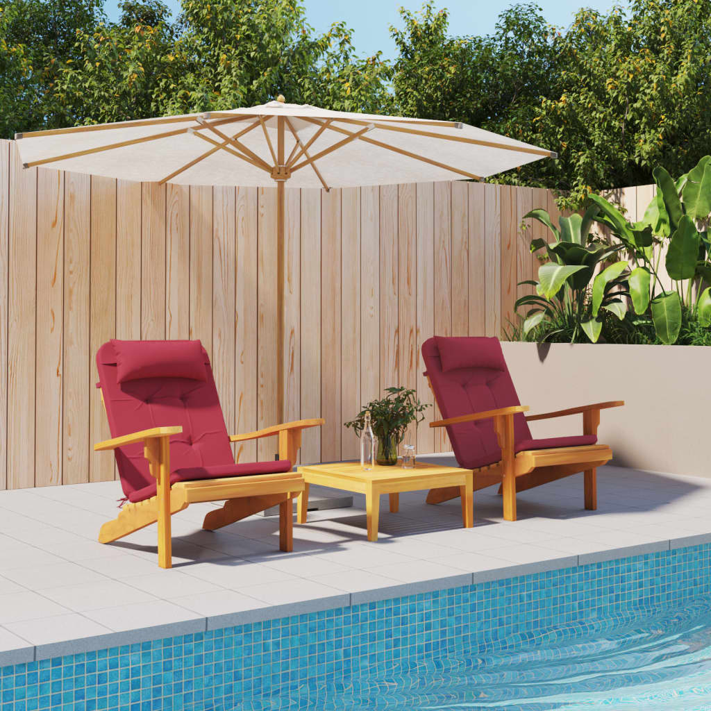 JUNG Vida Adirondack-Auflagen 2 Stk. Weinrot Oxford-Gewebe