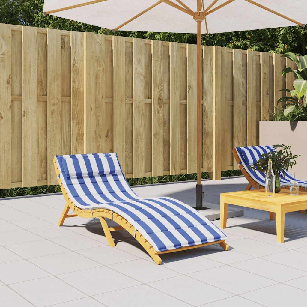 JUNG Vida Sonnenliegen-Auflage Blau&Weiß Gestreift 180x60x4 Oxford-Gewebe