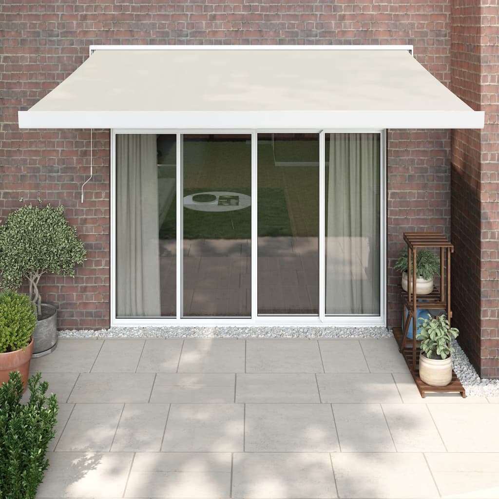 JUNG Vida Markise Einziehbar Creme 3,5x2,5 m Stoff und Aluminium
