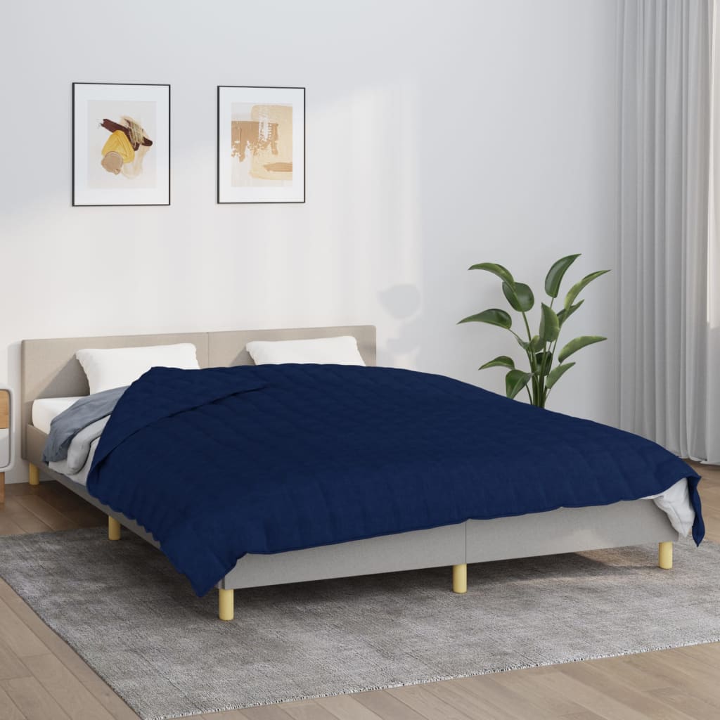 JUNG Vida Gewichtsdecke Blau 220x230 cm 15 kg Stoff