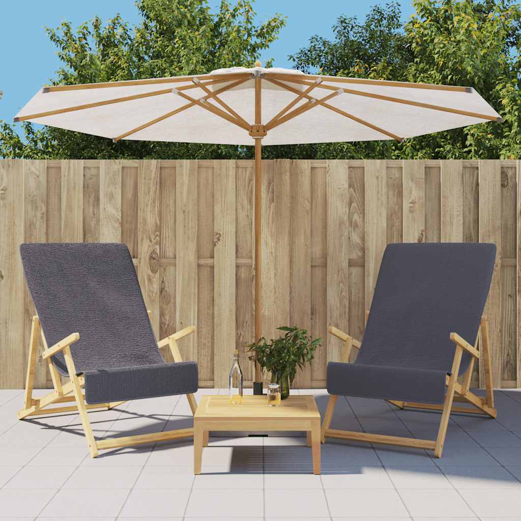JUNG Vida Strandtücher 2 Stk. Anthrazit 60x135 cm Stoff 400 GSM