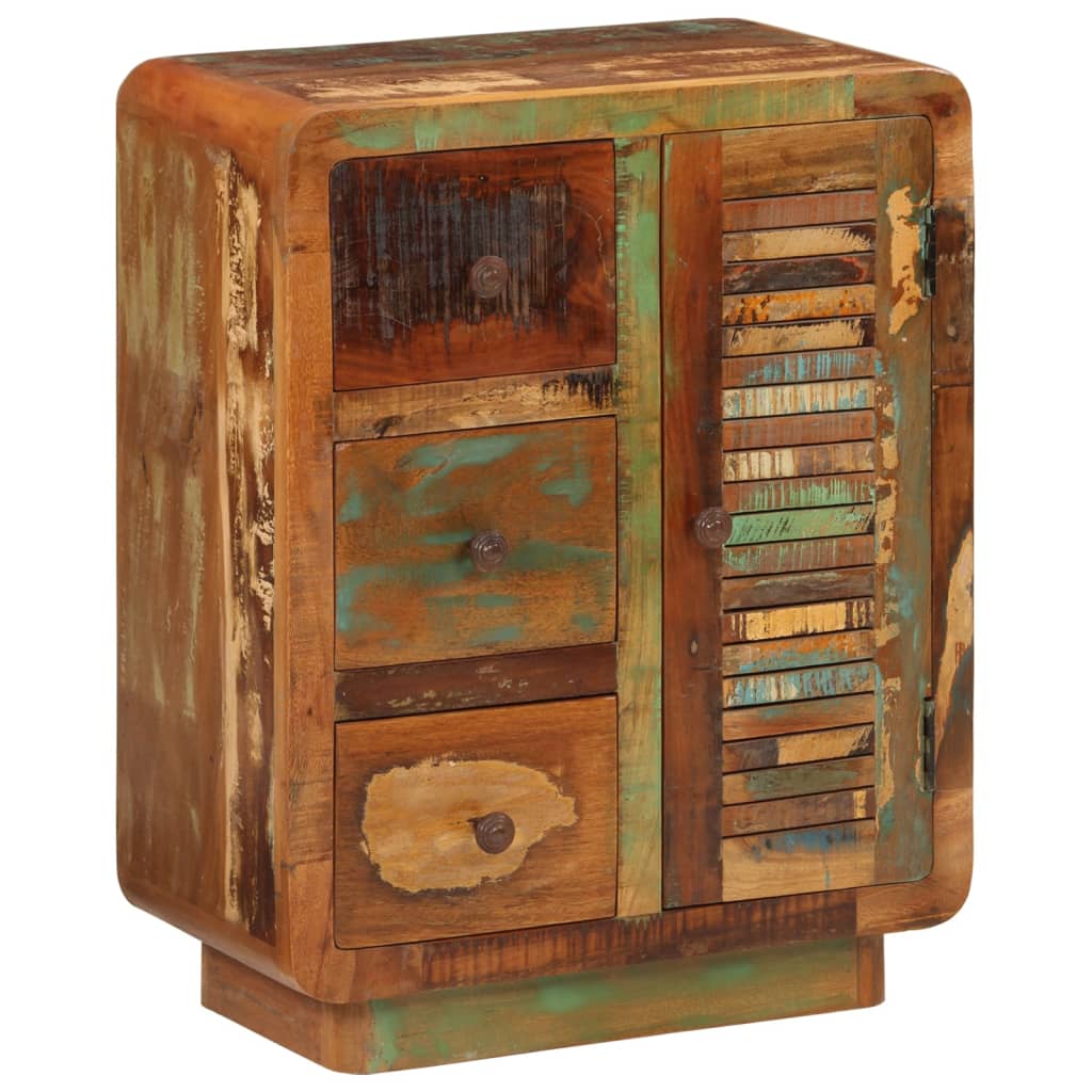 JUNG Vida Sideboard mit 3 Schubladen 55x30x70 cm Altholz Massiv