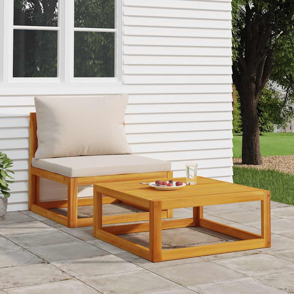 JUNG Vida Couchtisch 68x68x29 cm Massivholz Akazie
