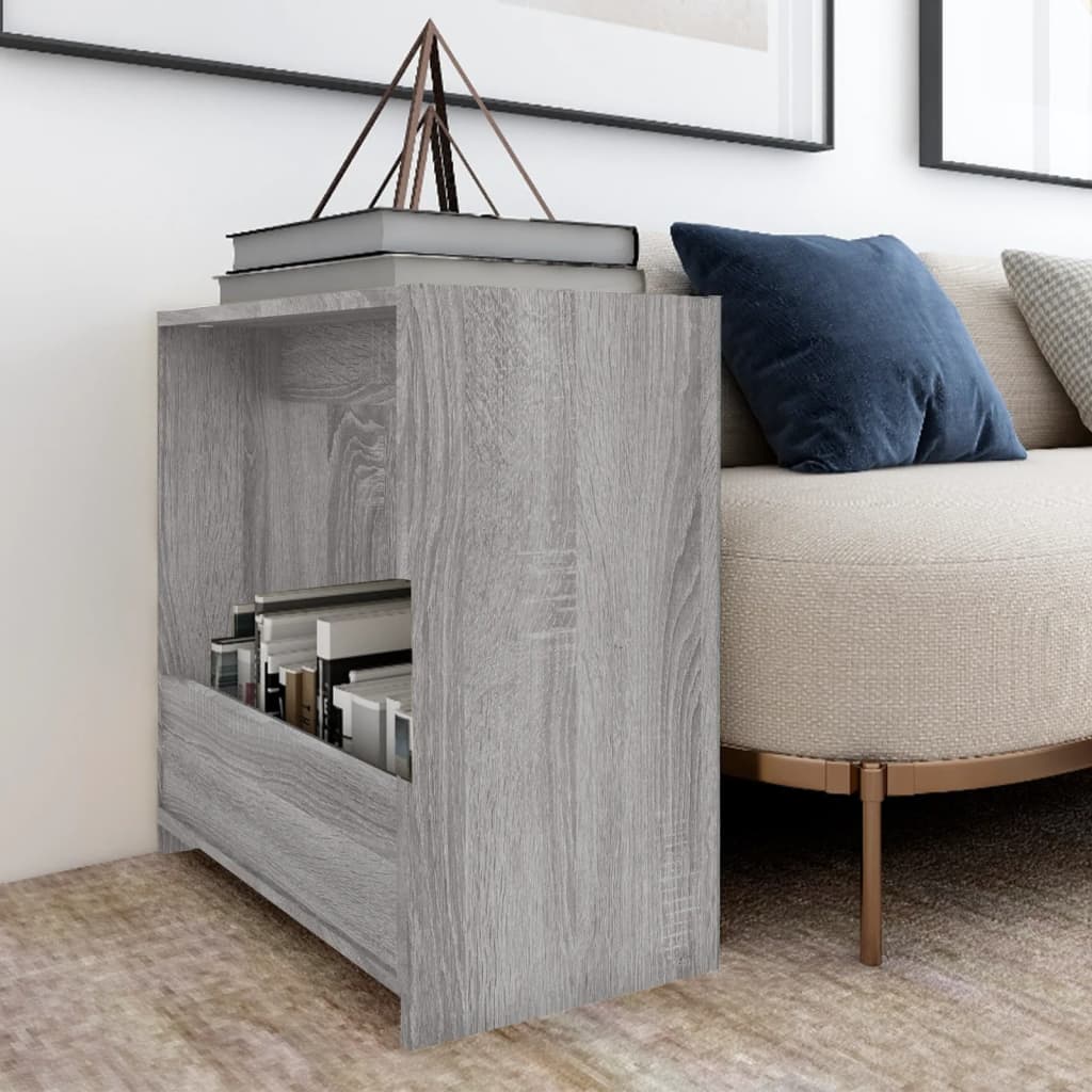 JUNG Vida Beistelltisch Grau Sonoma 50x26x50 cm Holzwerkstoff