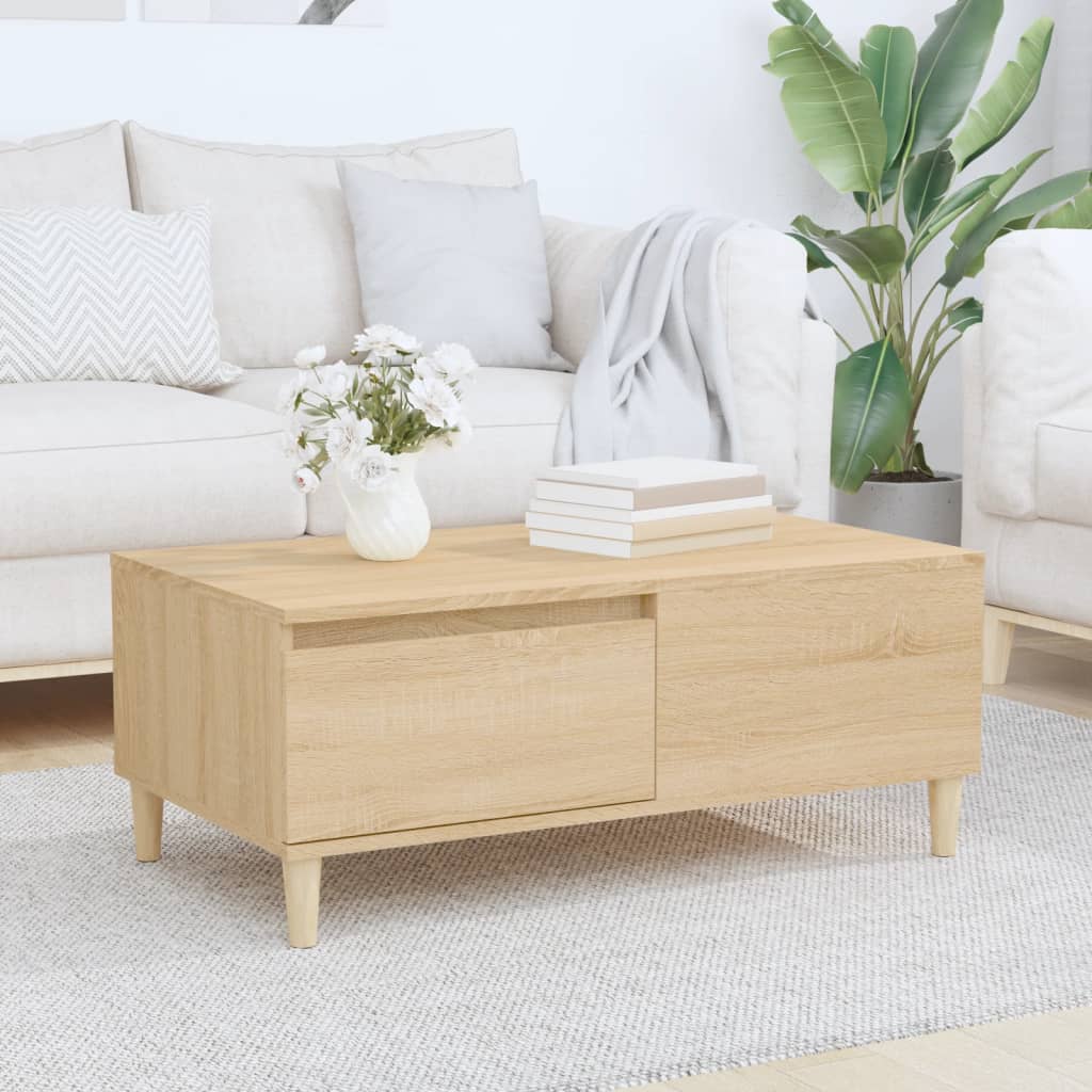 JUNG Vida Couchtisch Sonoma-Eiche 90x50x36,5 cm Holzwerkstoff