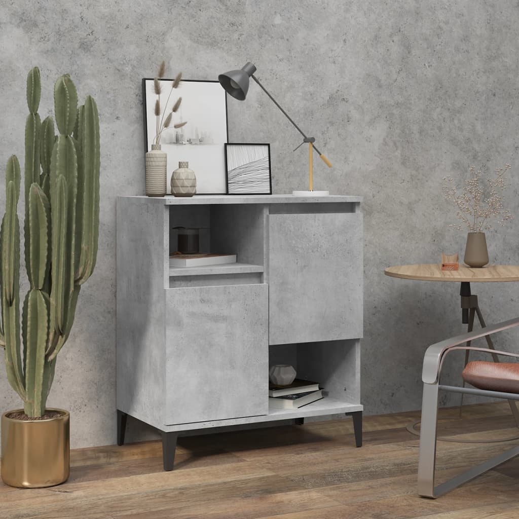 JUNG Vida Sideboard Betongrau 60x35x70 cm Holzwerkstoff