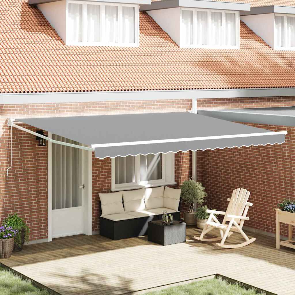 JUNG Vida Einziehbare Markise Weiß 500 x 300 cm Aluminium