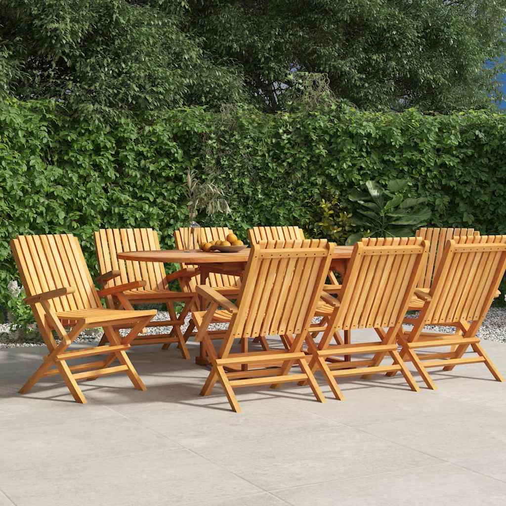 JUNG Vida Gartenstühle 8 Stk. Klappbar 61x67x90 cm Massivholz Teak