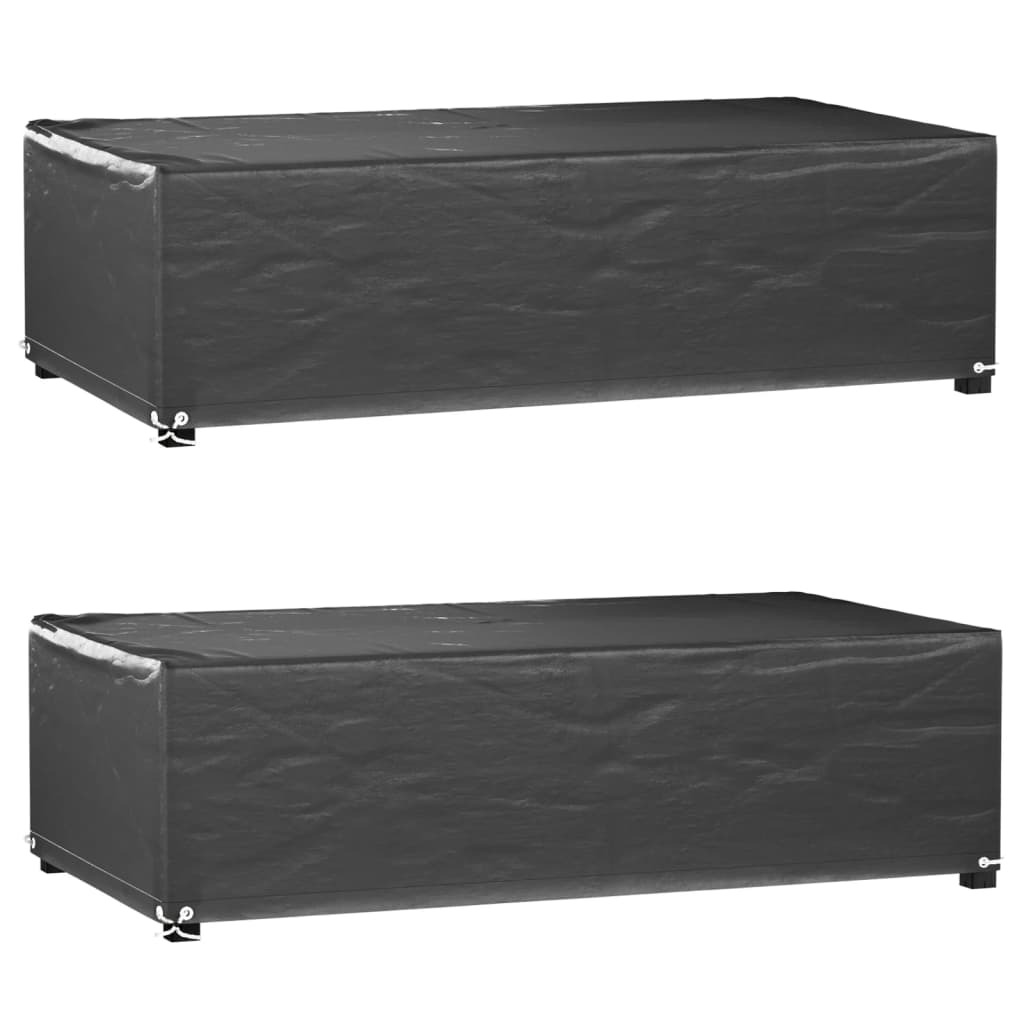 JUNG Vida Gartenmöbel-Abdeckungen 2 Stk. 8 Ösen 125x70x35 cm Rechteckig