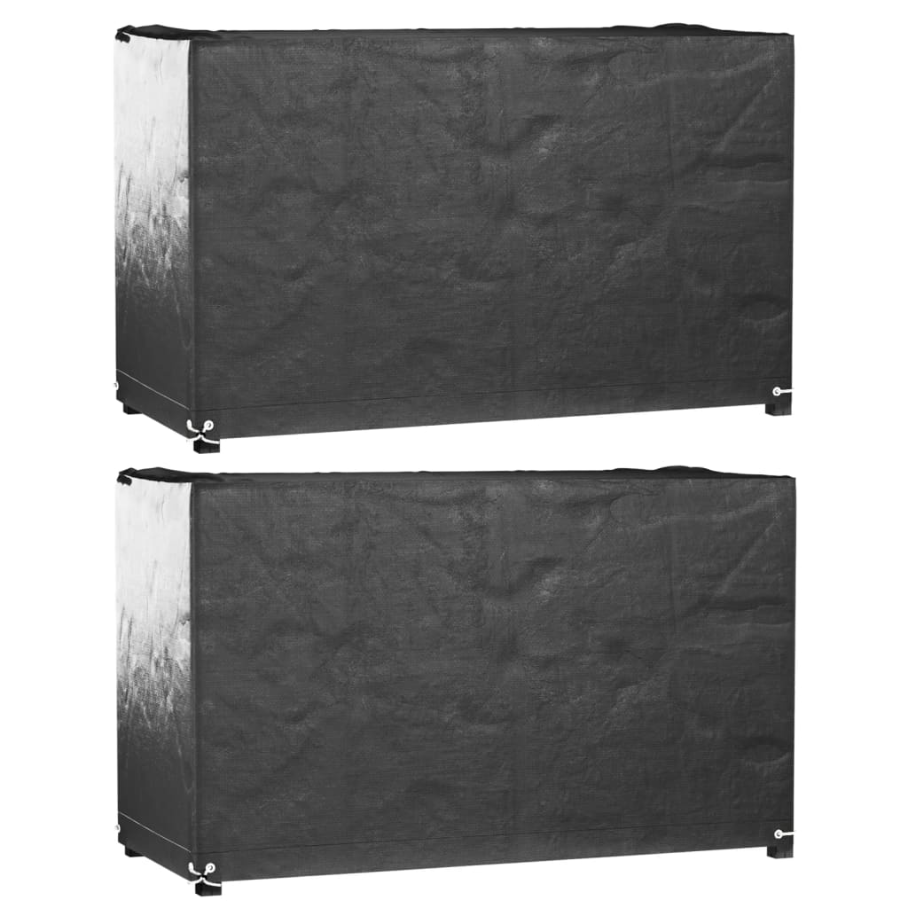 JUNG Vida Gartenmöbel-Abdeckungen 2 Stk. 8 Ösen 125x55x75 cm Rechteckig