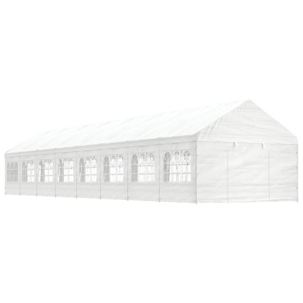 JUNG Vida Pavillon mit Dach Weiß 17,84x4,08x3,22 m Polyethylen