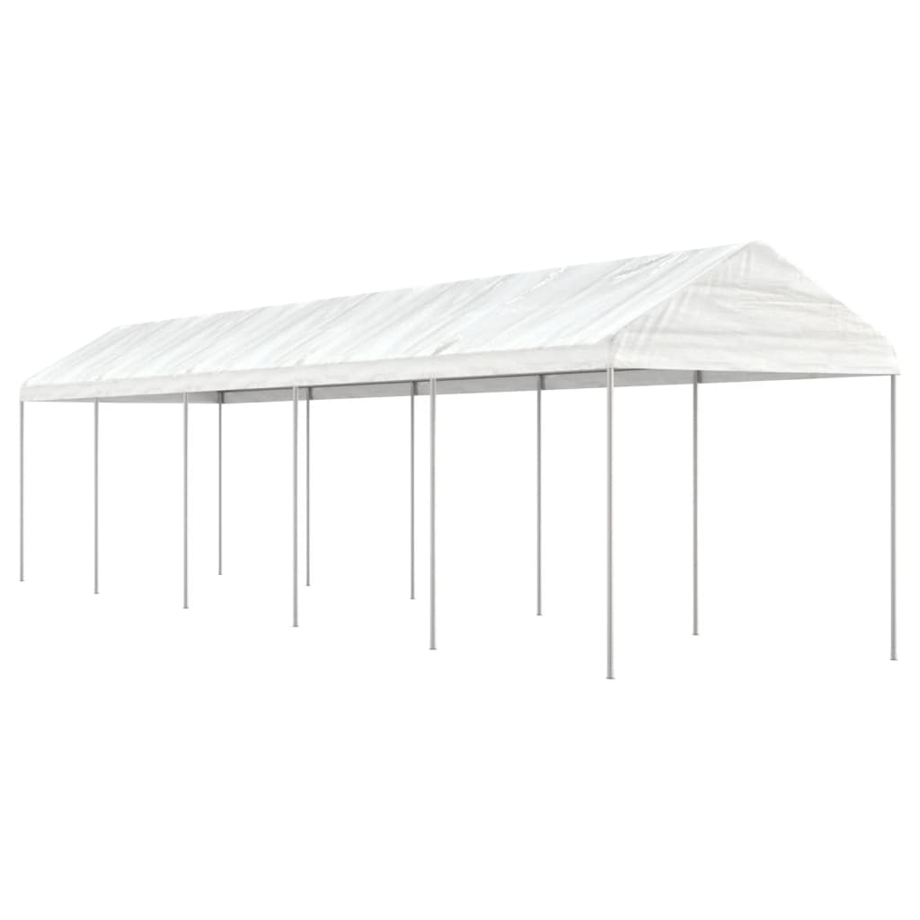 JUNG Vida Pavillon mit Dach Weiß 11,15x2,28x2,69 m Polyethylen