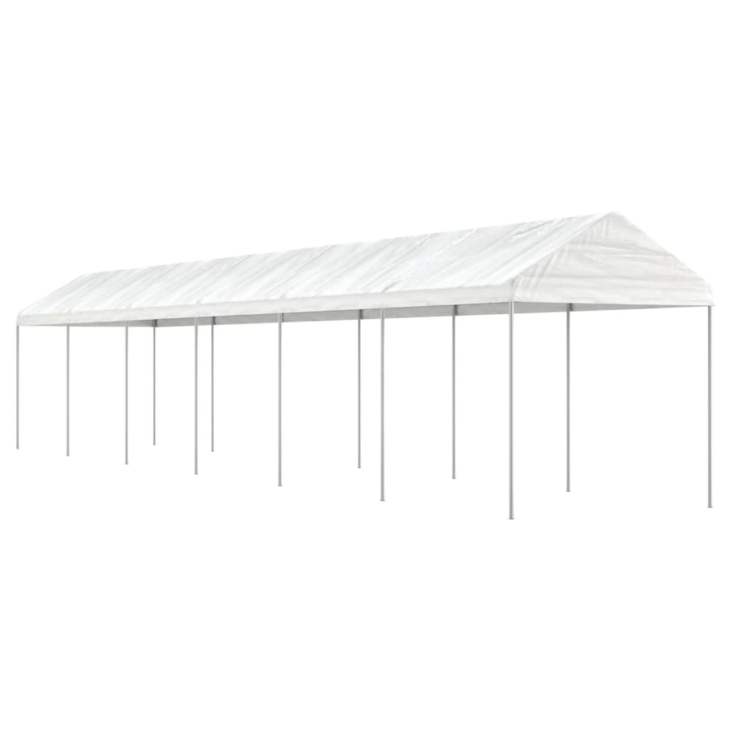 JUNG Vida Pavillon mit Dach Weiß 13,38x2,28x2,69 m Polyethylen