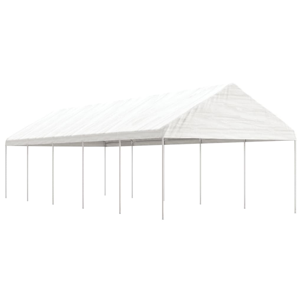 JUNG Vida Pavillon mit Dach Weiß 11,15x4,08x3,22 m Polyethylen